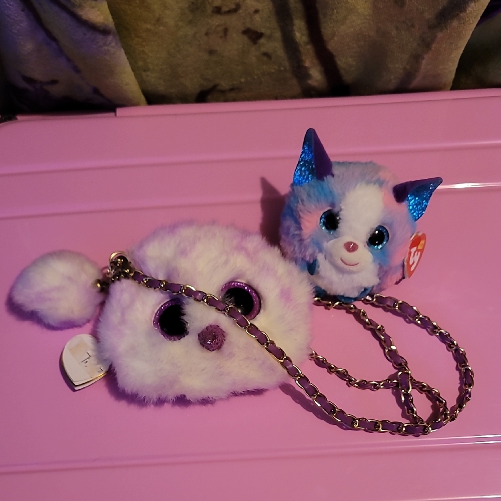 Ty Plush Mini Crossbody Coin Purse and Mini Plush